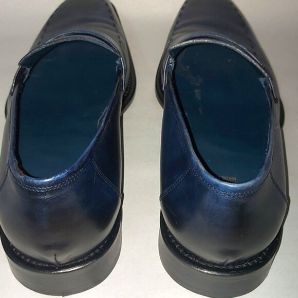 Calzoleria Toscana Dress Loafer Size 41 EU Blue Leather Handmade Style 5712 - Picture 8 of 15
